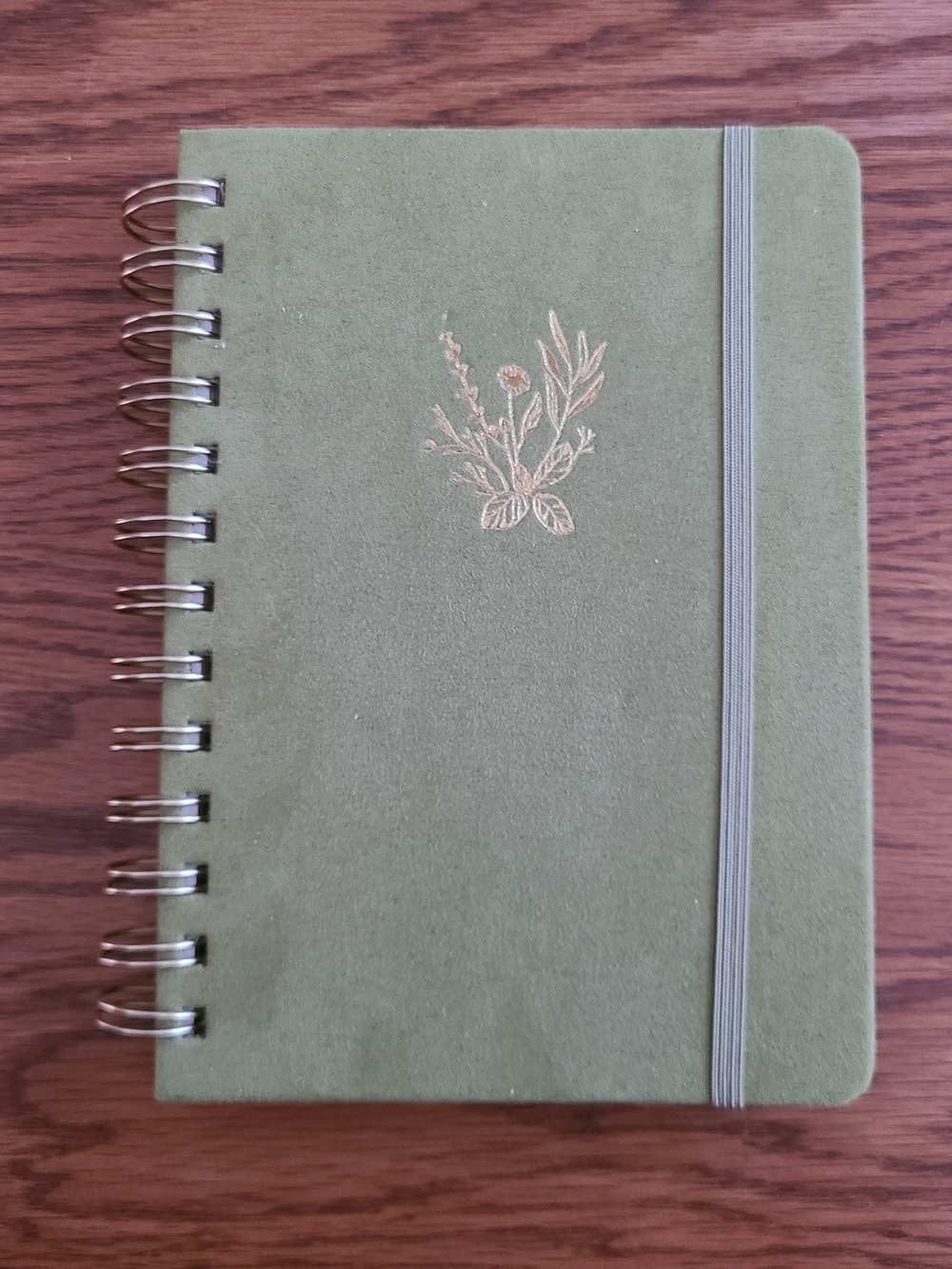 Threshold Olive Green Spiral Notebook with Gold Foil Accent